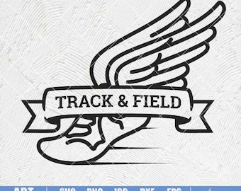 Track & Field Mascot SVG: Running Team Template (Digital Download)
