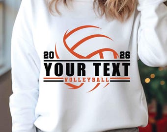 Volleyball Mascot SVG PNG, Personalized Team Template, Volleyball Svg, Digital Download