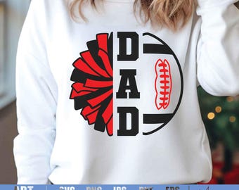 Football Dad SVG: Cheer Dad Shirt Design (Digital Download)