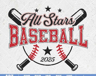All Stars Baseball SVG PNG, Baseball Svg, Baseball Template svg, Baseball Shirt, Baseball Mom, All Star Svg, Baseball All Star Game Svg