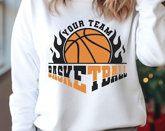 Basketball Mascot SVG PNG: Personalized Team Template (Digital Download)