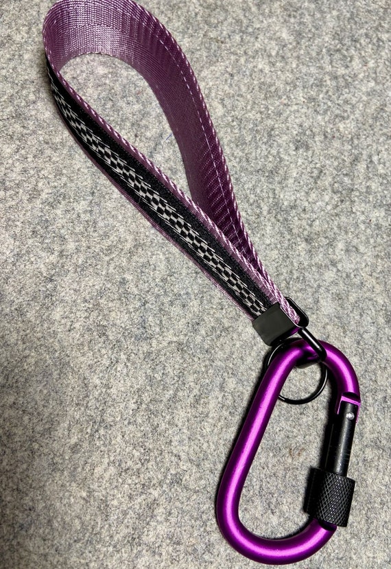 Lavender & Racing Checker Flag Key Wristlet W/carabiner - Etsy