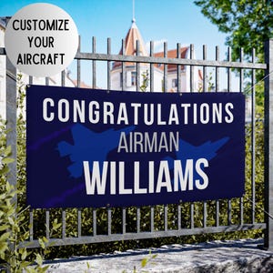 Airman Graduation Banner, Airman Banner Graduation, Air Force Graduation Banner, BMT Graduation Banner, Air Force Retirement, Military Grad