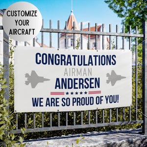 Airman Graduation Banner, BMT Graduation Banner, Airman Banner Graduation, Air Force Graduation Banner, Air Force Retirement, Military Grad