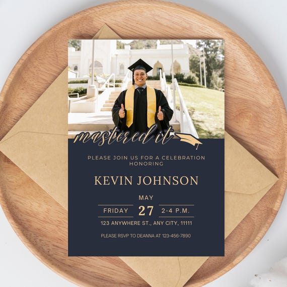 Masters Graduation Invitation Template, Mastered It Invitation Editable, Masters Degree Graduation Party Invites, Masters Party Invitation - Etsy Masters Graduation Invitation Template, Mastered It Invitation Editable, Masters Degree Graduation Party Invites, Masters Party Invitation - Etsy