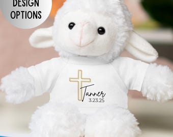 Taufstofftier, Stofflamm Taufe, Tauflamm für Mädchen, Tauflamm für Jungen, Taufgeschenk, Taufandenken, Christliche Geschenke