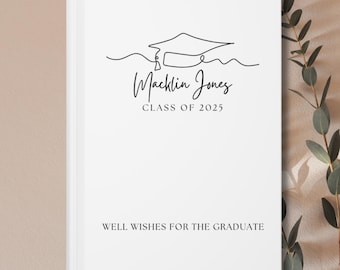 Graduation Well Wishes, Graduation Guest Book, Graduation Sign in Book, Advice for the Grad, Guest Book Grad, Class of 2025, Grad Party Book