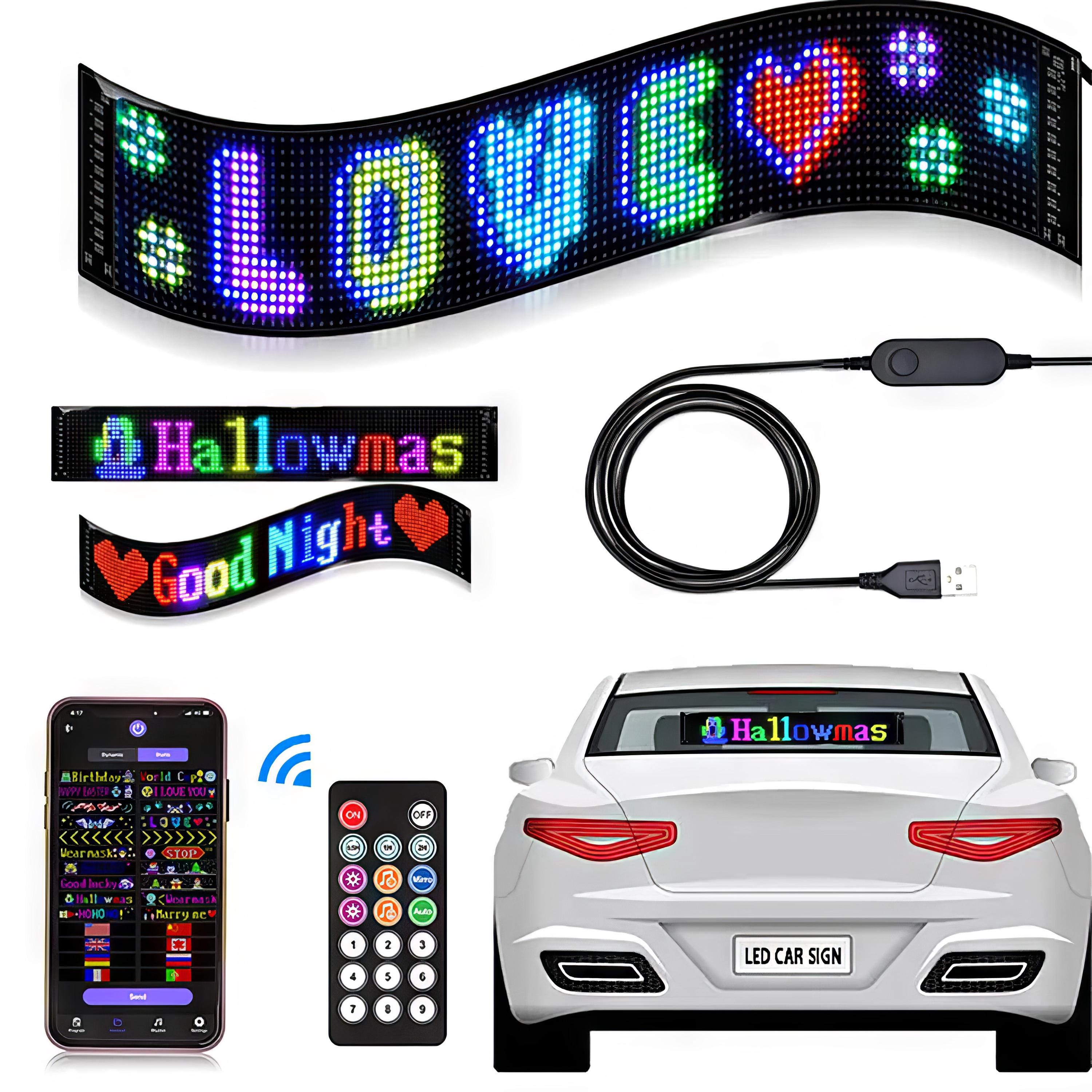 LED Customizable Fun Ride Bluetooth Car Sign - Etsy