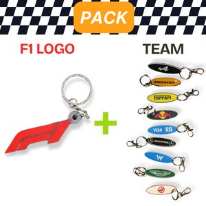 PACK F1 TEAM KEYCHAIN | F1 Decor | Formula 1 Merchandise | Affordable Formula 1 Gift | Formula 1 Art Work