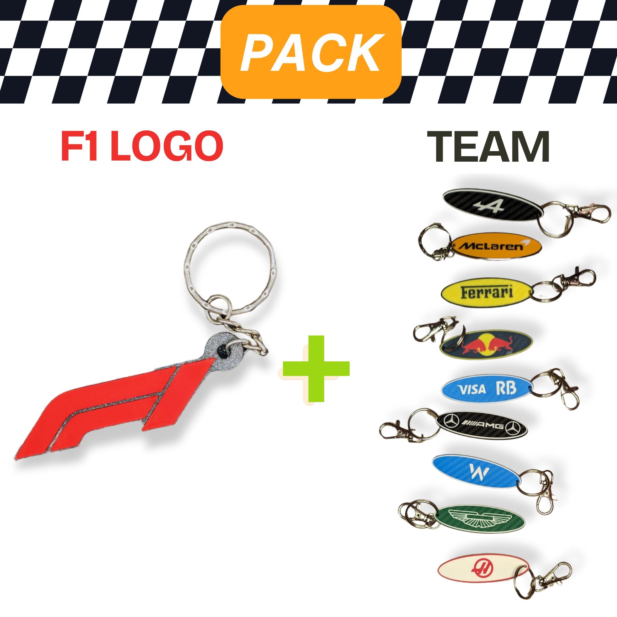 PACK F1 TEAM KEYCHAIN | F1 Decor | Formula 1 Merchandise