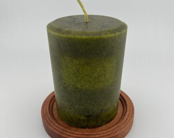 Sapele Wood Flat Candle Holder