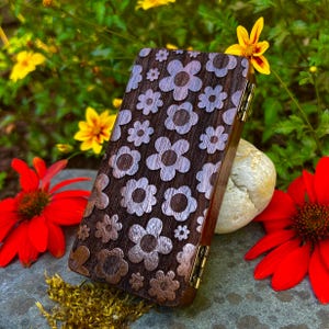Wildflower Walnut Stash Case
