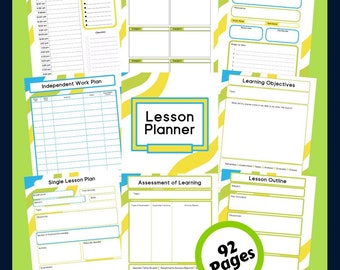 Ultimate Homeschool Lesson Planner | 92-Page Printable Planner | Subject-Specific, Monthly, Weekly & Daily Planners | Digital Download