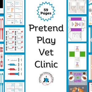 Printable Pretend Play Set: Veterinarian Clinic - Etsy
