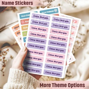 Daycare Labels, Waterproof Name Labels, Colorful School Labels Personalized Name Labels For Kids, Back To School Name Stickers
