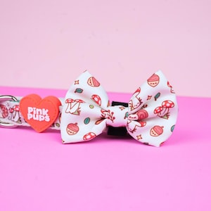 Woodland Dog Bow Tie, Autumn Toadstool Dog Bow Tie, Snail Dog Bow Tie, Velcro Bow Tie