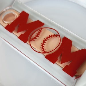 Baseball Mom Acrylic Stanley Topper