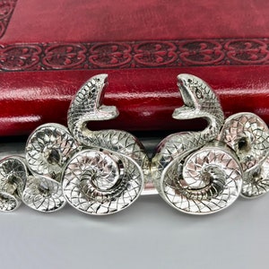 Snake Hair Clip Silver Hair Clips Serpent Hair Accessories Snakes jewelry Double snakes Large Barrette MyElegantThings