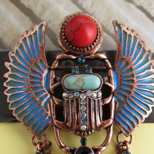 Scarab Pin Scarab Brooch Scarab Slider Large Statement Piece - Etsy