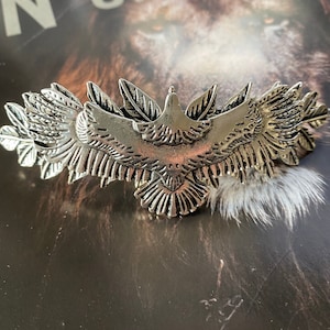 Hawk Hair clip Fern hair clips Soaring majestic eagle by MyElegantThings