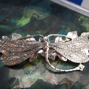 Dragonfly hair clips Art Deco Style barrettes Vintage Hair barrette bridal hair ornaments silver by MyElegantThings