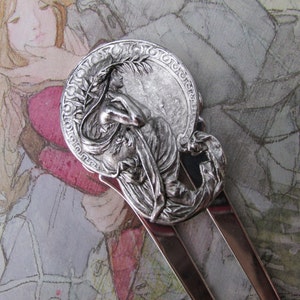 Mucha Art Nouveau hair comb Exotic Lady hair accessories bridal hair ornaments Large Decorative Hair Comb