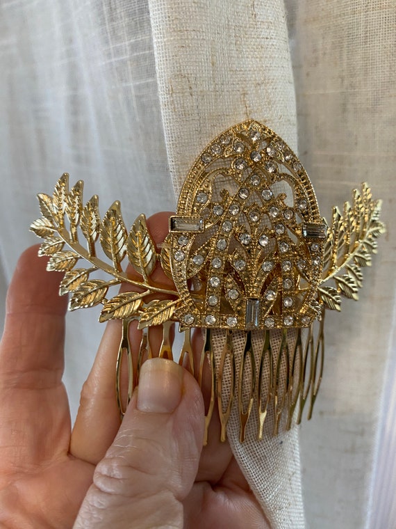 Art Deco Style Hair comb or Headpiece Crown Hair … - image 5