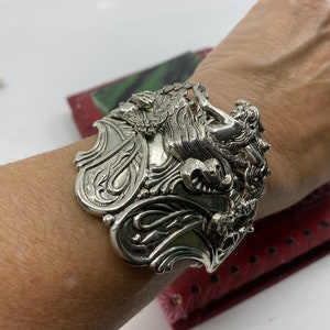 Art Deco cuff Gorgeous woman Mermaid vintage style Bracelet Fantasy jewelry MyElegantThings
