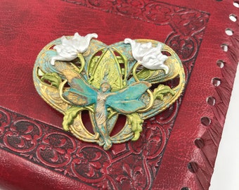 Art Deco haarclip Lotus bloem barrette Art Nouveau stijl Pixie barrette MyElegantWat