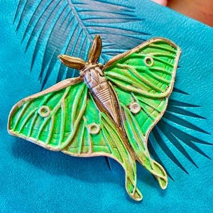 Moth Hair Barrette Silver - Etsy display picture 3