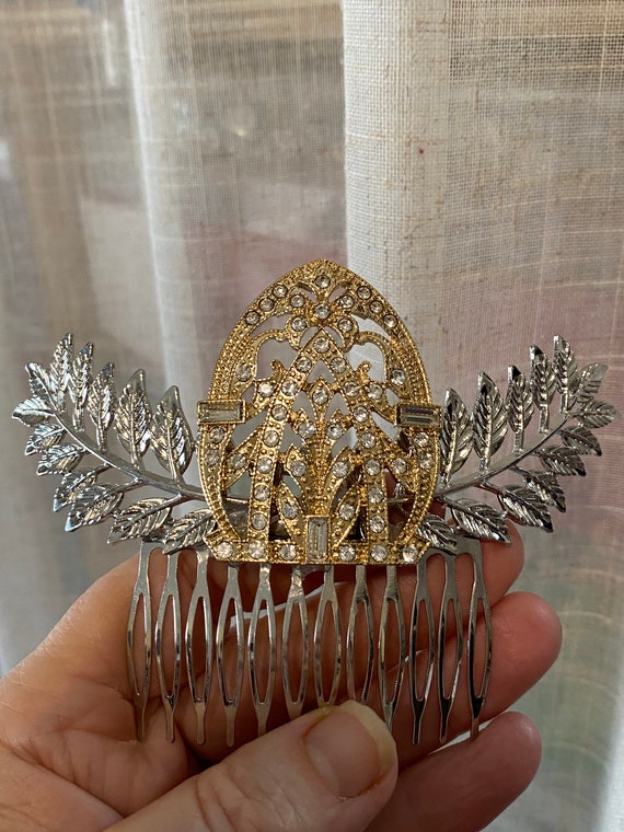 Art Deco Style Hair comb or Headpiece Crown Hair … - image 4