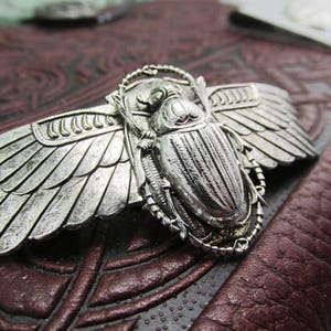 Scarab Hair Clips Art Deco Barrette Thick hair clips silver simple Art Deco style Hair Accessories Thick Hair French Barrette