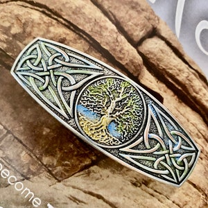 Celtic Knot Hair Clip Wedding Hair clips Viking Style hair barrettes Baroque silver Unique gifts Tree of Life