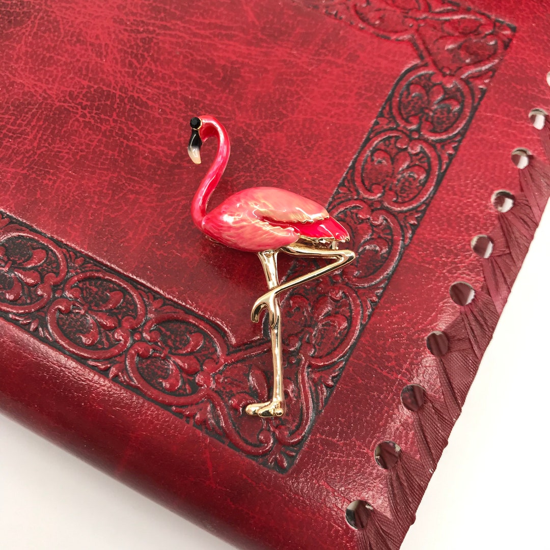 Page De Garde Cahier Poésie Flamand Rose Broche Rose Flamant Petite Broche Oiseau Pièce de déclaration - Etsy Canada