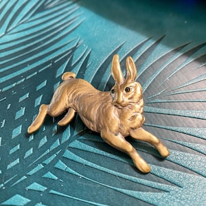 Vintage konijnenspeld konijnenspeld bronzen haasbroche