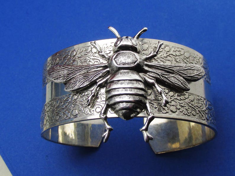 Honey Bee Cuff bracelet silver cuff bee cuff Georgian bee cuff | Etsy