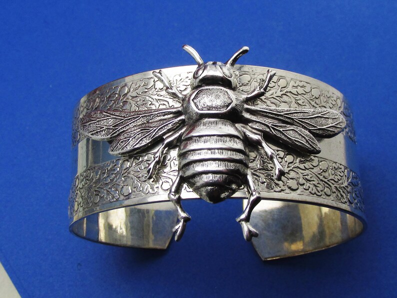 Honey Bee Cuff bracelet silver cuff bee cuff bee cuff Etsy