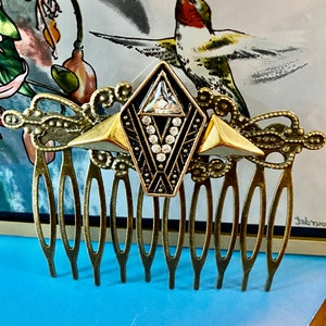 Art Deco hair comb Exotic hair accessories bronze hair fork bridal hair ornaments Decorative Hair Comb