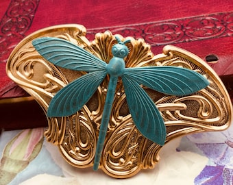 Dragonfly Haarclips Franse rug haar barrette bruiloft Haaraccessoires Dragonfly barrette MyElegantThings