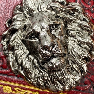 Lion Pin Leo the Lion brooch Vintage  silver lion jewelry Groomsmen gifts Fierce Lion Head MyElegantThings USA