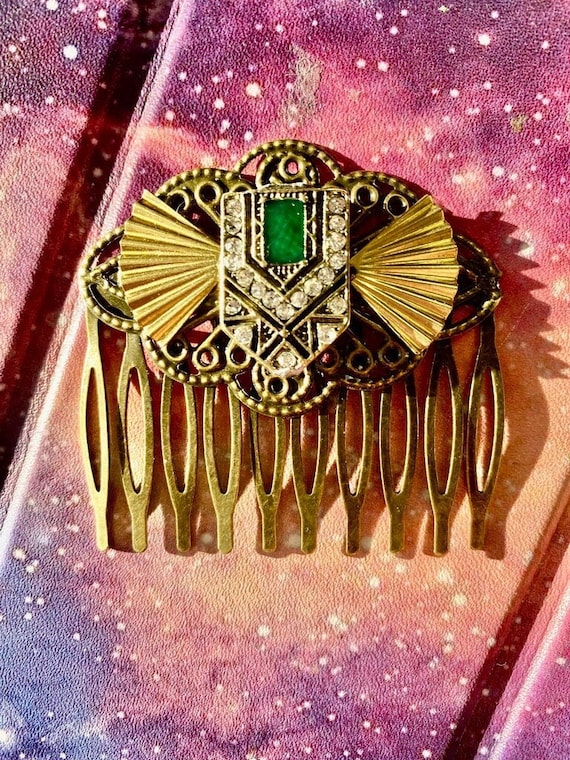 Art Deco Style Hair Comb Bridal Hair Accessories Decorative Combs Unique and Gorgeous MyElegantThings