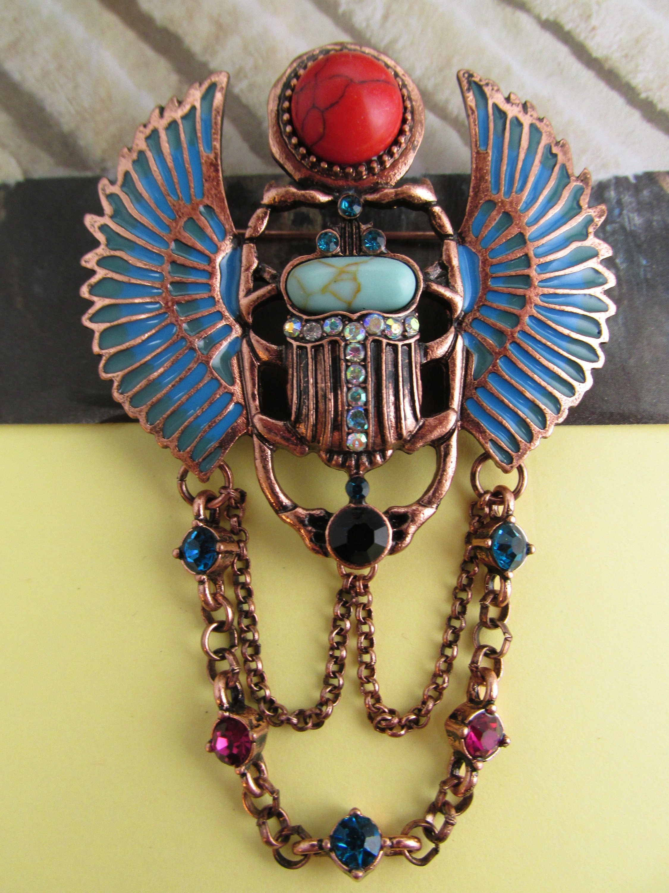Scarab Stone Necklace - Etsy