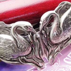 Swans Hair Clip Wedding Hair accessory Silver Hair Barrette Bridal Hair Accessories Swan Barrette  MyElegantThings