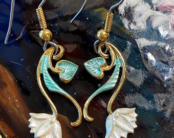 Boucles D'oreilles Art Nouveau En Argent 925 Créatives - Neuves Avec étiquettes