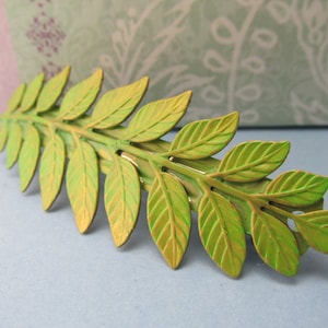 Farn Haarspange Französische Rückenfarn Haarspange dickes Haar grün Farn Haarspange Haarschmuck by MyElegantThings