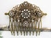 Filigree Hair comb Bridal hair Combs Bronze and seed pearls Unique hair ornaments Unique hair clips gifts for women MYELEGANTTHINGS 