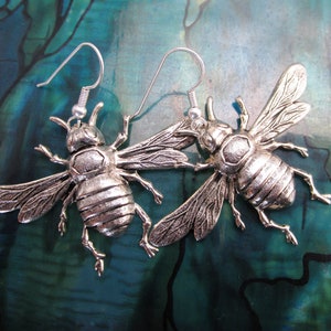 BIG Bee Earrings Long Dangle cool earrings Napoleon Bee by MyElegantThings