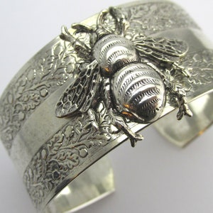 Bee Cuff bracelet silver bee cuff Gorgeous Mason bee cuff jewelry by MyElegantThings Made in USA