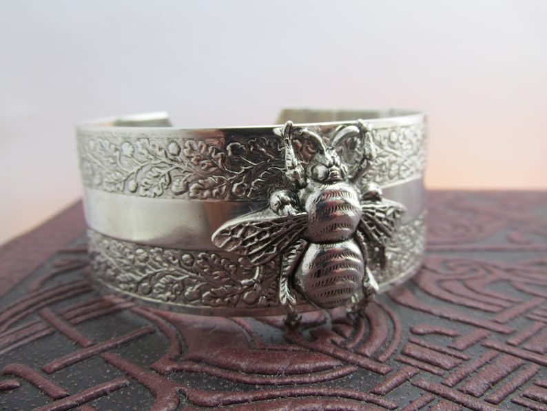 Bee Cuff Bracelet Silver Bee Cuff Mason Bee Cuff Etsy