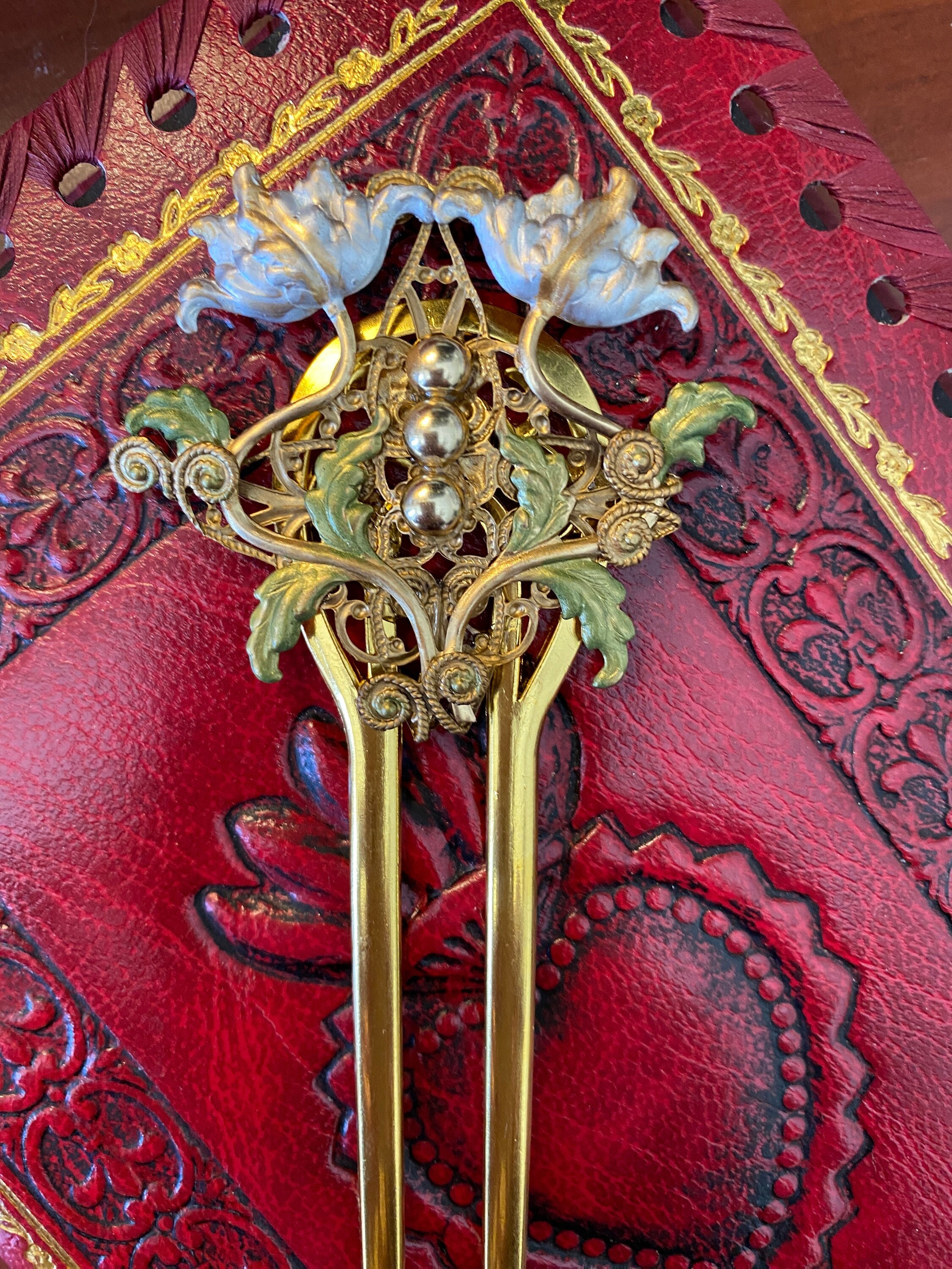 Art Deco Hair Comb Lotus Bridal Hair Accessories Unique and Gorgeous MyElegantThings